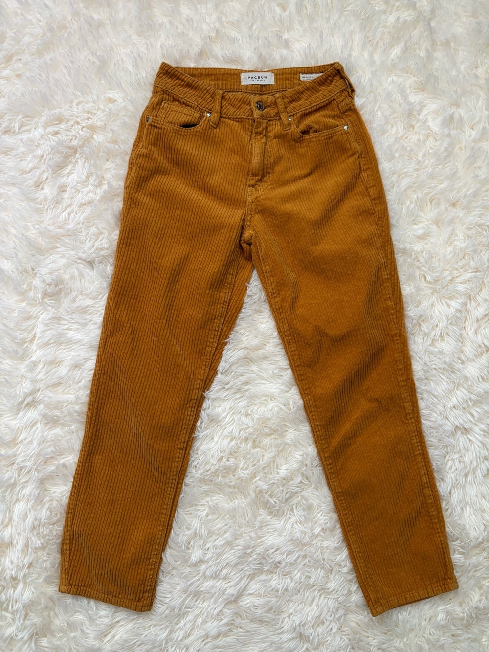 PacSun Mom Jean Corduroy Pants Mustard Gold Women’s Size 23
